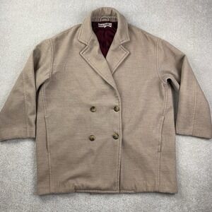 Free People Womens Hannah Oversized Slouchy Double Breasted Blazer Jacket Medium